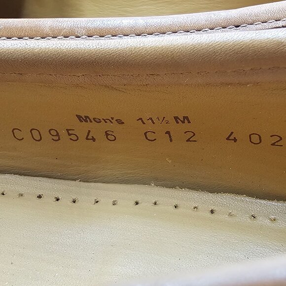 Cole Haan Mens 11.5M Light Brown Tan Gold Horsebit Leather Dress Shoes Loafers - Picture 14 of 14